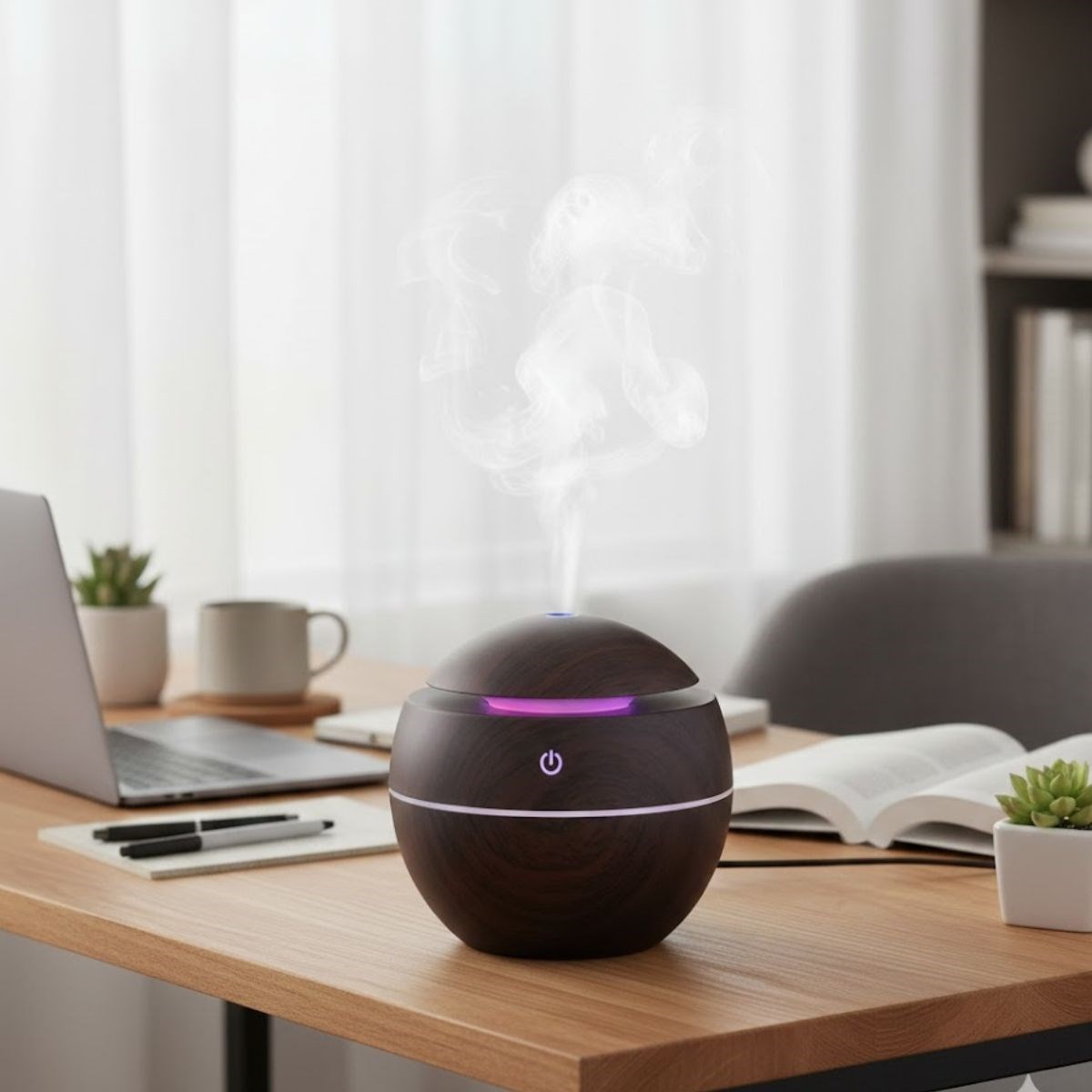 Globe Acacia Air Humidifier – Ultrasonic Cold Mist, LED Light Desktop (5563) #2