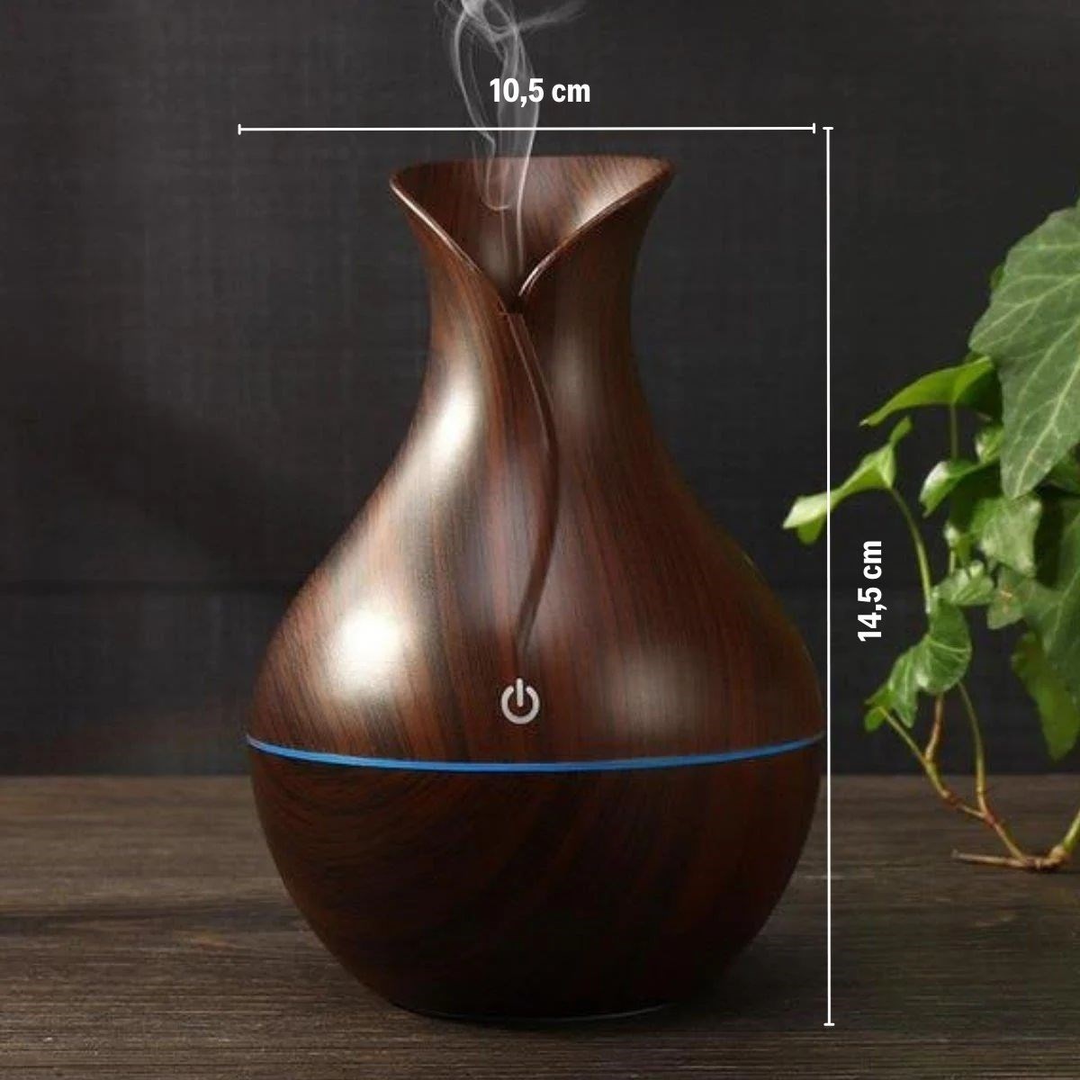 Damla Model Akasya Renk Hava Nemlendirici – Ultrasonik Soğuk Buhar Makinesi, LED Işıklı Masaüstü Oda Nemlendirici (5563) #5