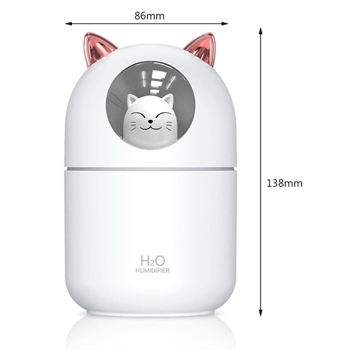 Kätzchen-Luftbefeuchter – Ultraschall-Kaltnebel, LED-beleuchteter Tisch-Raumbefeuchter (5563) #5