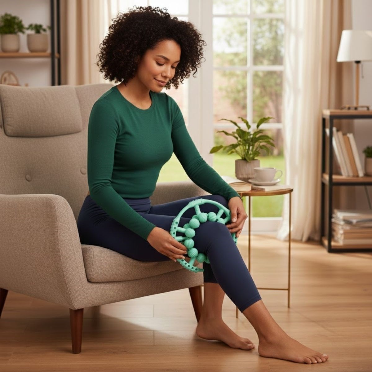 20-Rollen verstellbarer Bein- und Armmassagegerät – 360° Tiefengewebe-Massagerolle #5