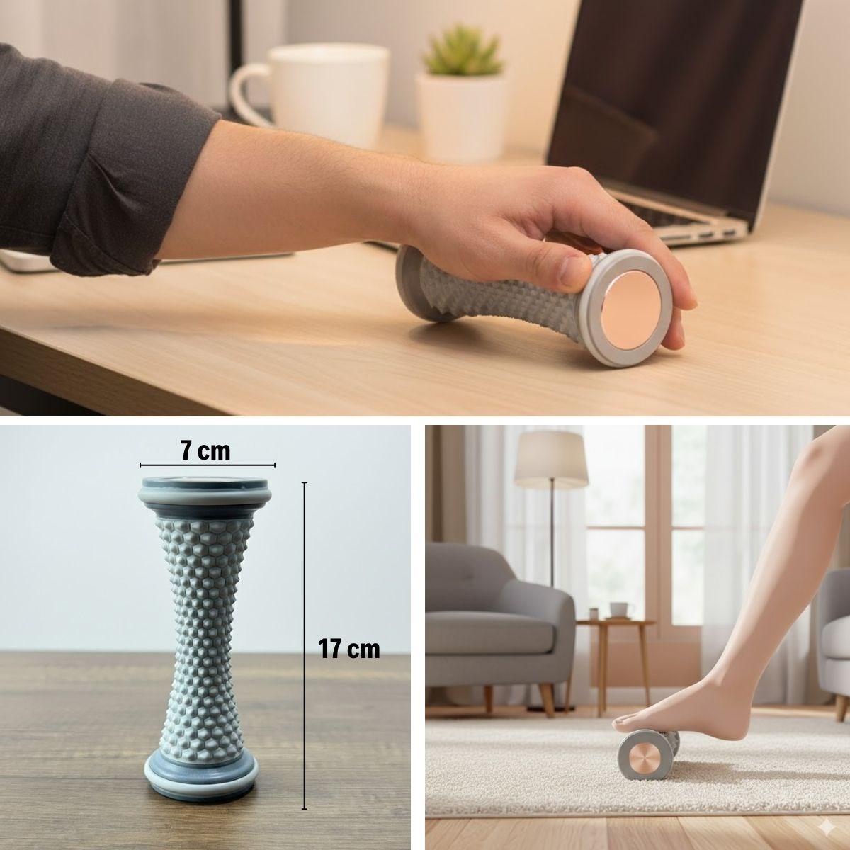 Ayak, El ve Bilekler İçin Yuvarlamalı Masaj Aleti – Manuel Refleksoloji ve Kas Rahatlatıcı Masaj Aparatı (5563) #5