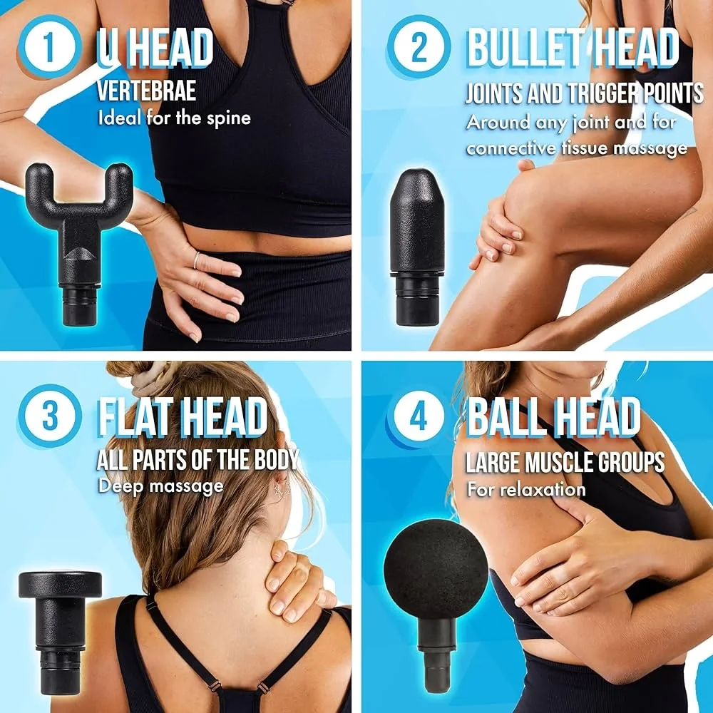 Kabelloses Massagepistole mit Adapter – Aufladbar KH-320 (5563) #5