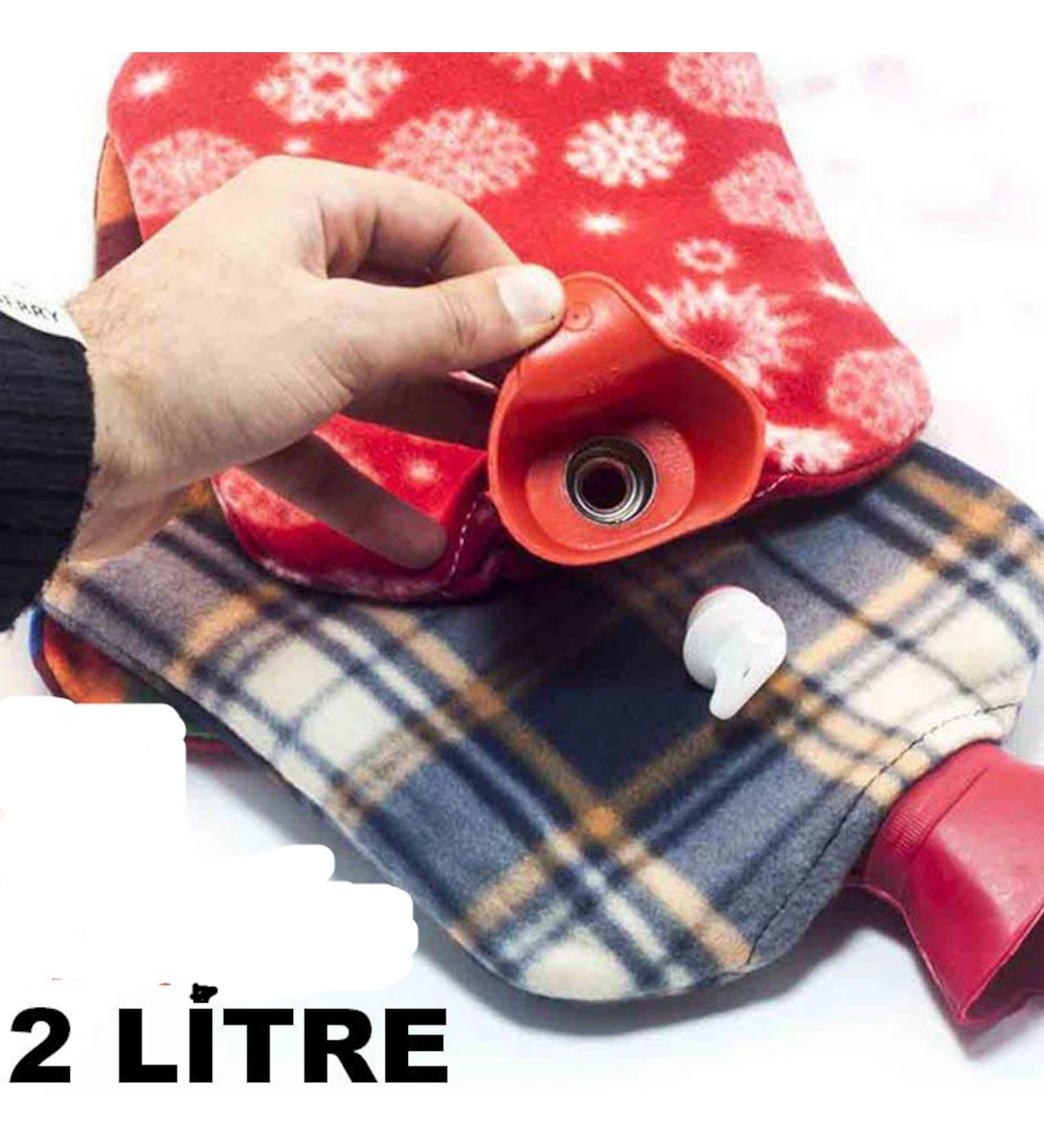 Wärmflasche 2 Liter mit Polar-Bezug Termofor (5563) #3