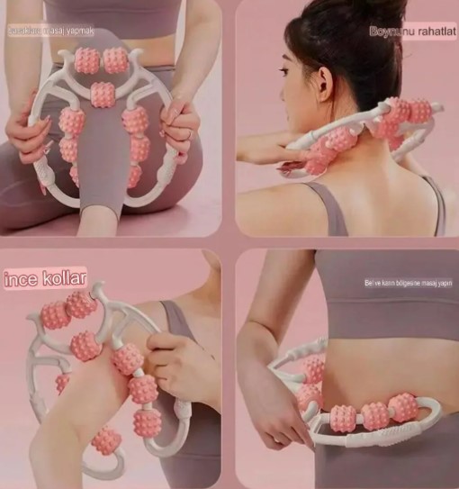 Selülit Masaj Aleti 9 Tekerlekli Lenf Drenaj Rulosu (5563) #4