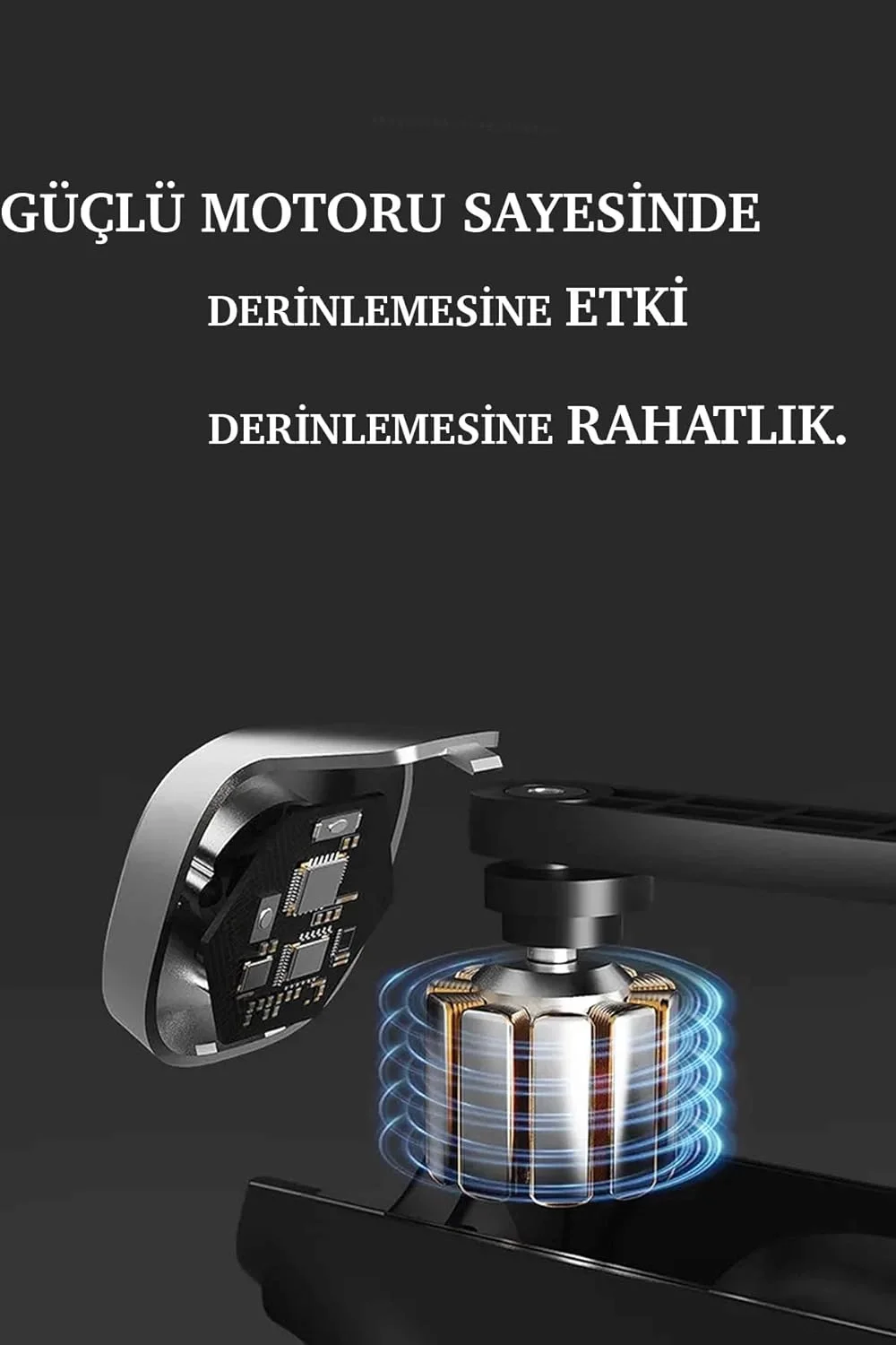 Mini Profesyonel Şarjlı Masaj Aleti 4 Başlıklı KH-800 (5563) #3