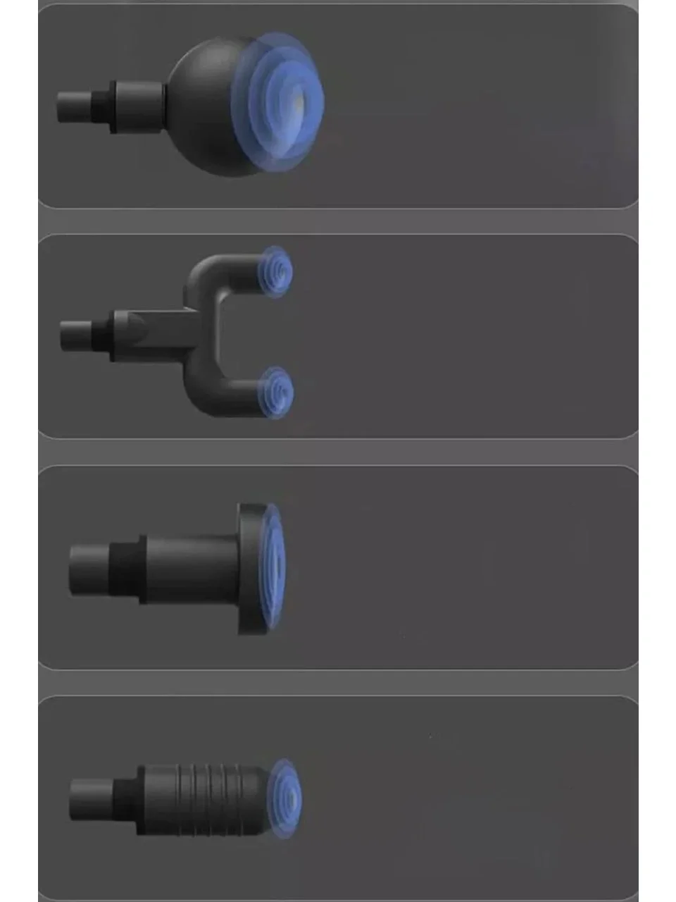 Mini Profesyonel Şarjlı Masaj Aleti 4 Başlıklı KH-800 (5563) #5