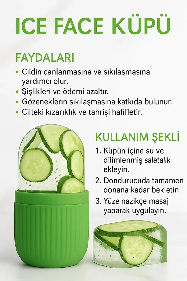 Ice Roller Buz Silindiri Terapi Etkili Yüz Masaj Ve Cilt Bakım Aleti (5563) #3