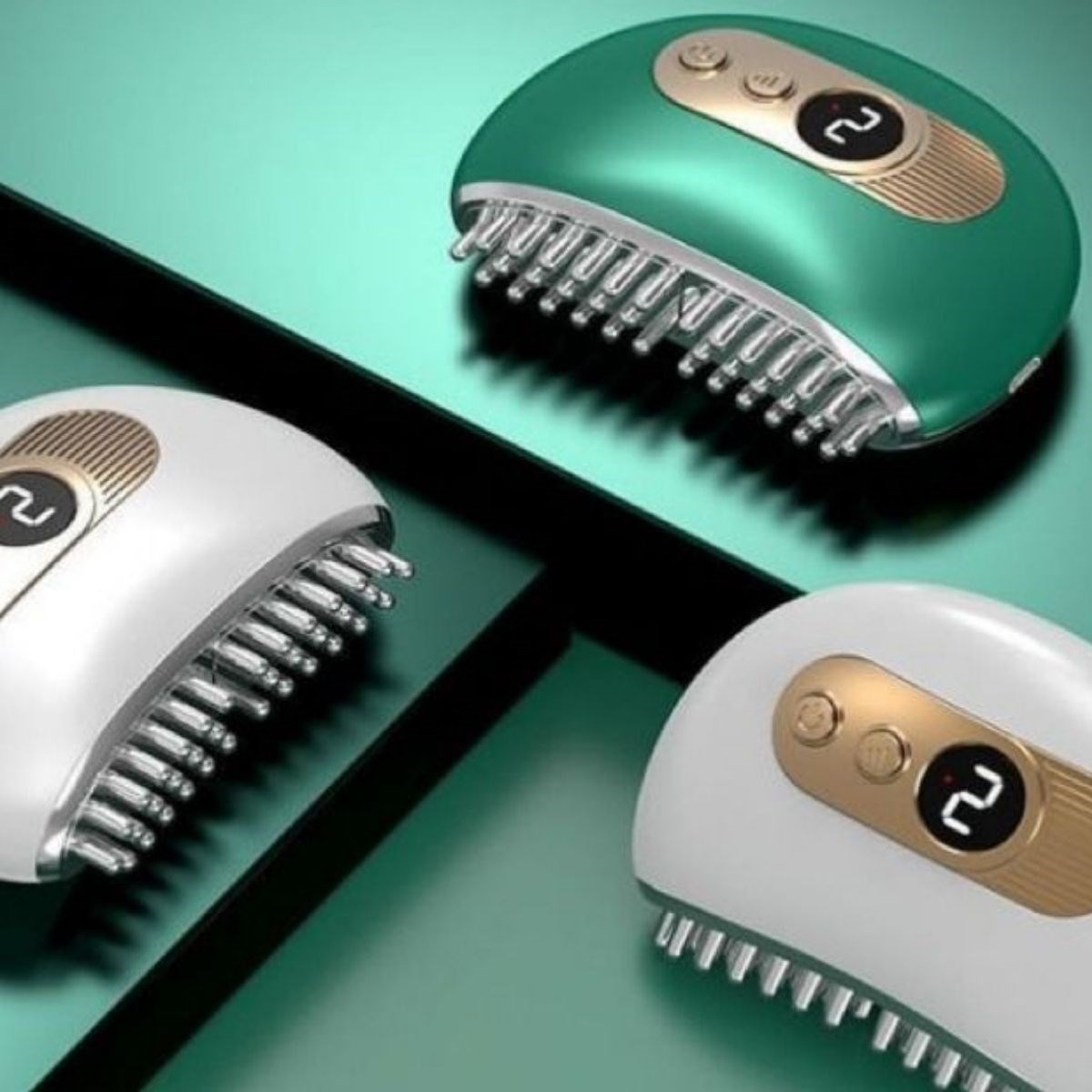 1 Adet Akıllı Elektrik Akımlı EMS Titreşimli Masaj Tarağı Kademeli Yüz Masaj Aleti Aparatı (5563) #2