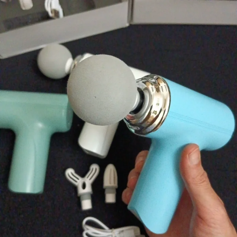 Masaj Tabancası Darbeli Titreşimli 4 Başlıklı Profesyonel Şa