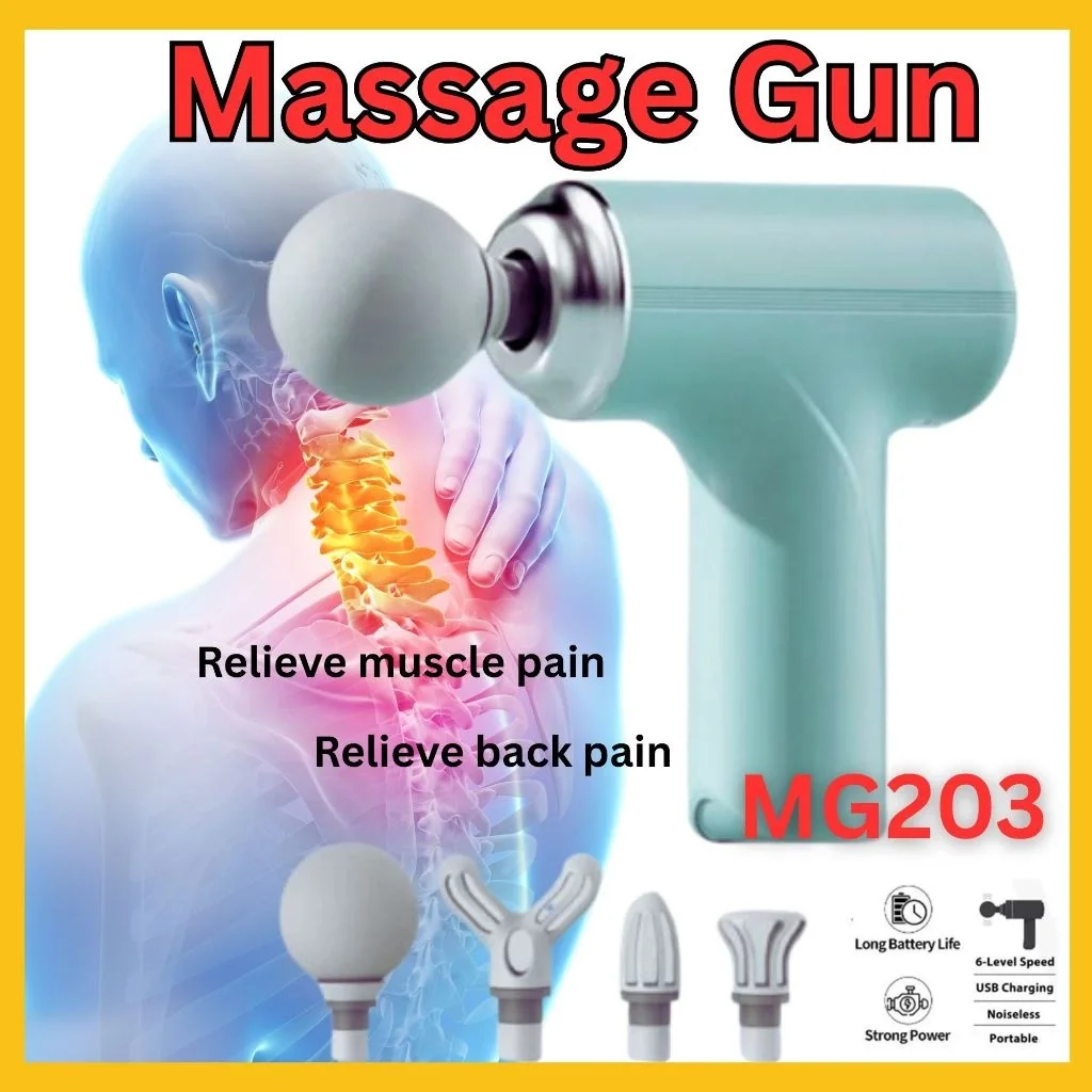 Masaj Tabancası Darbeli Titreşimli 4 Başlıklı Profesyonel Şarjlı Mini Masaj Aleti (5563) #4