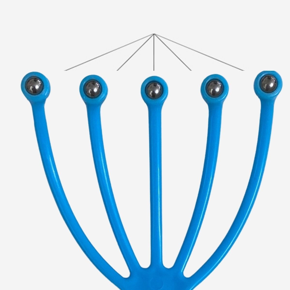 Çok Fonksiyonlu 5 Uçlu Bilyeli Baş Boyun Bacak Kol Masaj Alet Rahatlatıcı Kafa Masaj Aparatı (5563) #2
