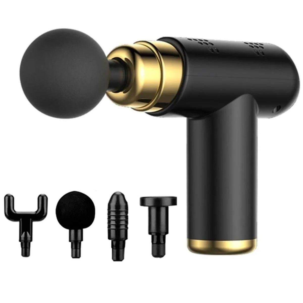 4 Başlıklı USB Şarj Olabilen Masaj Tabancası (5563)