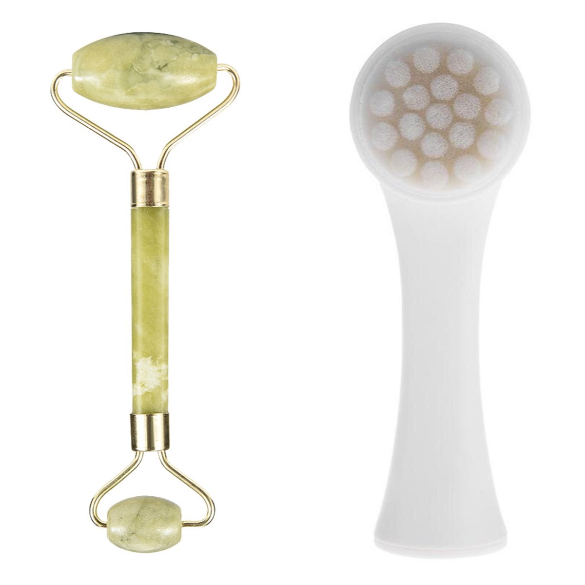 2'li Set Çift Taraflı Cilt Temizleme Fırçası ve Yeşim T