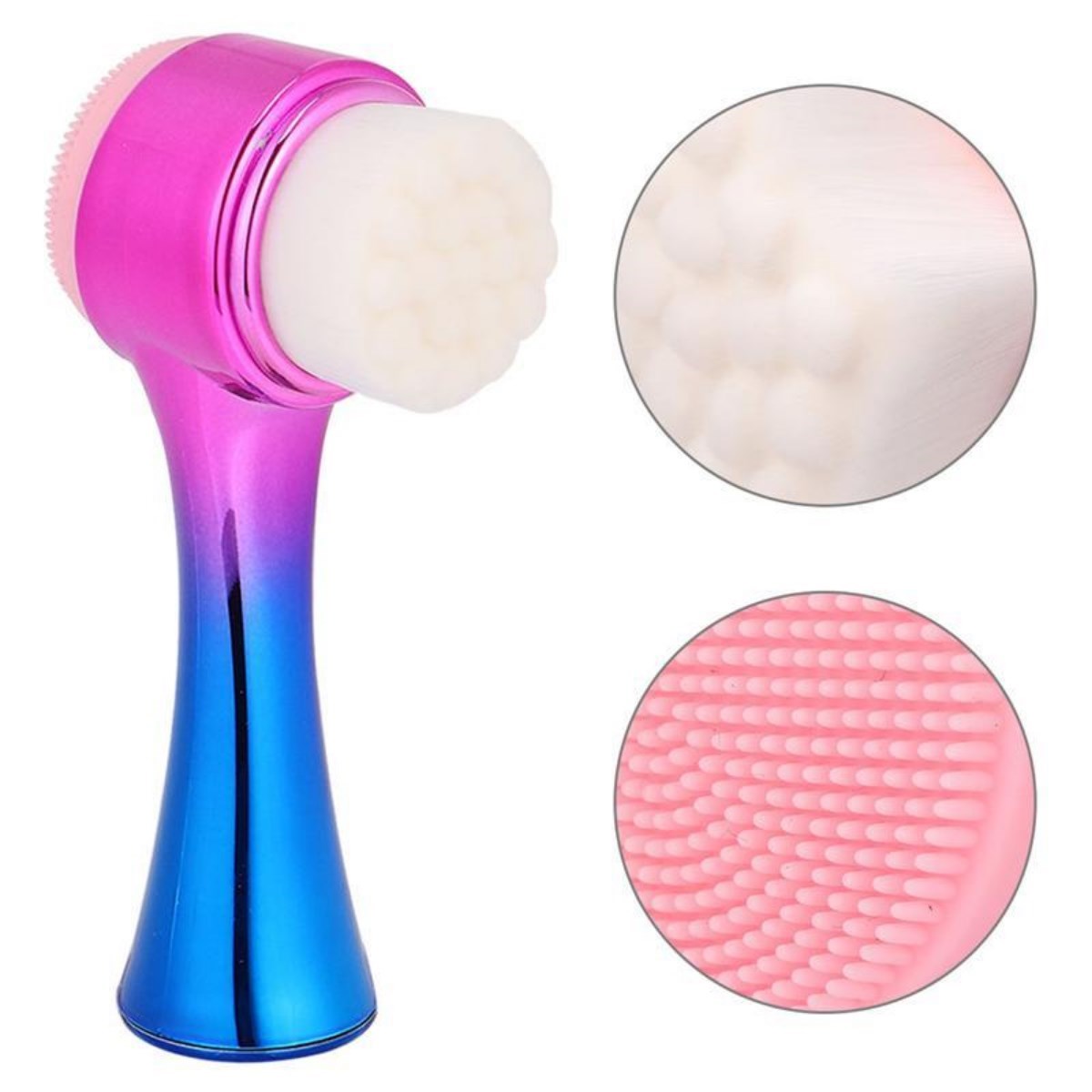 Dual-Function Colored Facial Cleansing Brush with Peeling & Massage #4