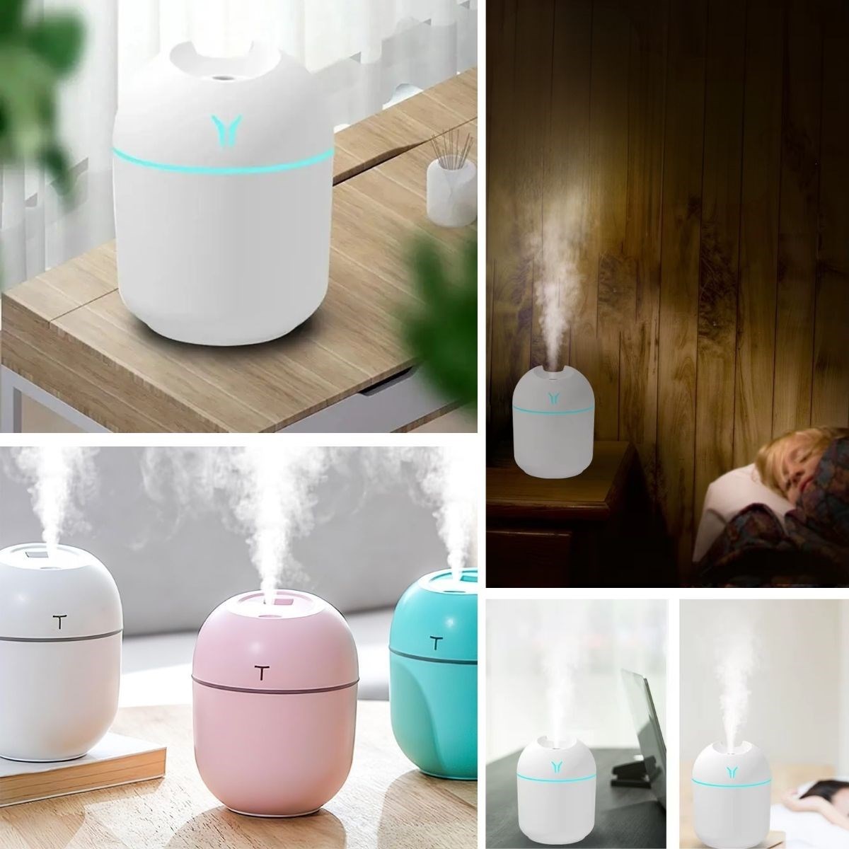 LED-Luftbefeuchter mit Aromatherapie 220 ML 8x8x10cm (5563) #3