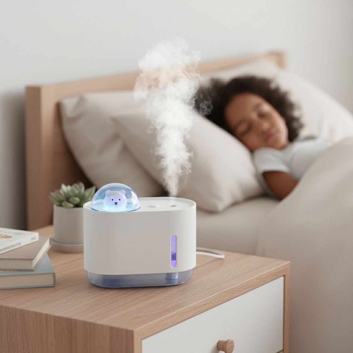 Uzay Ayısı 300 ML USB Hava Nemlendirici – LED Işıklı Masaüst