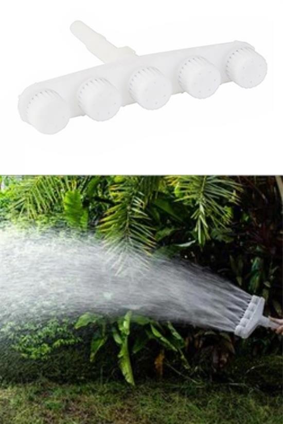 5 Kafalı Peyzaj Bahçe Tarla Çim Sulama Başlığı Yüksek Basınçlı Su Püskürtücü Hortum Aparatı (5563) #5