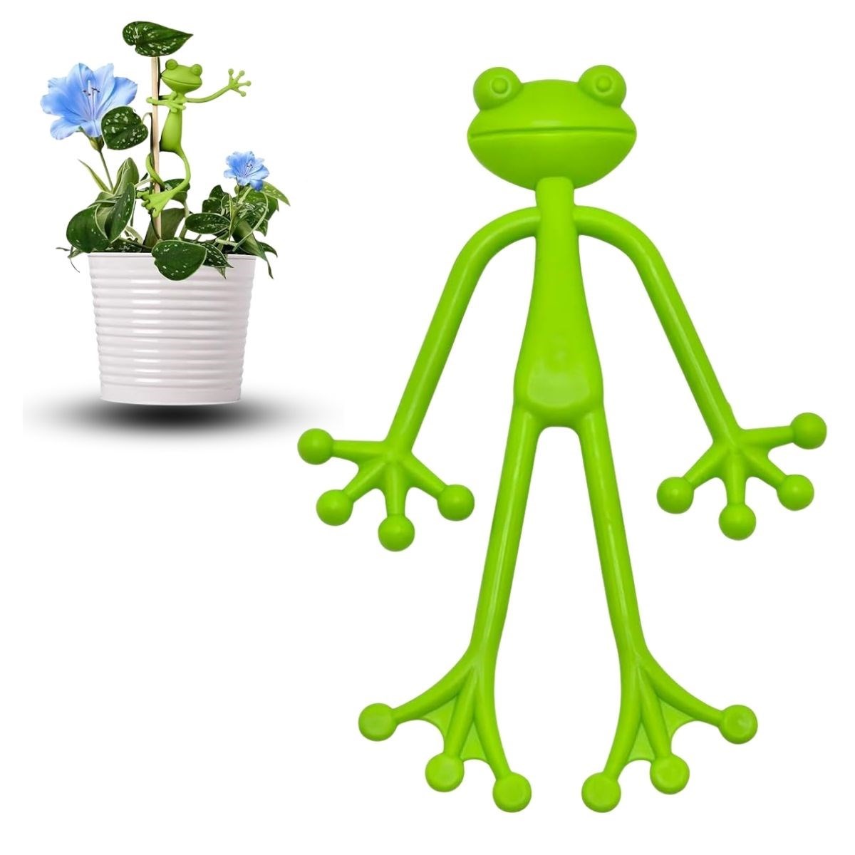 Frog-Shaped Plant Clip – Branch & Stem Support for Garden &