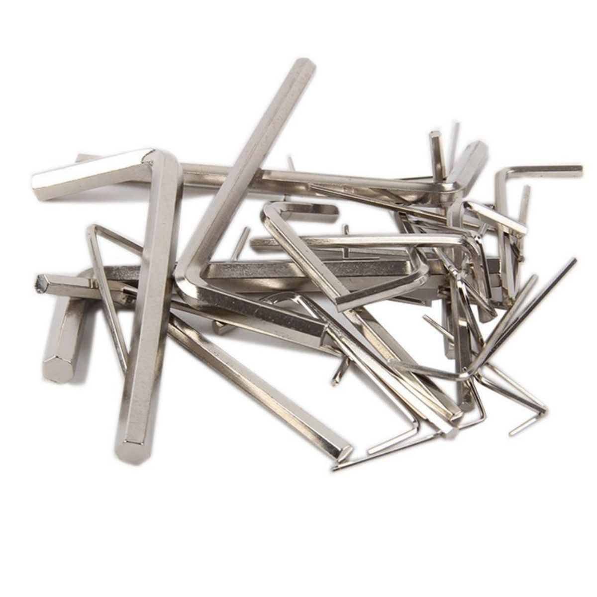 10 Parça Çelik Alyan Seti Kısa Düz Köşe Alyan Anahtar Takımı (5563) #5