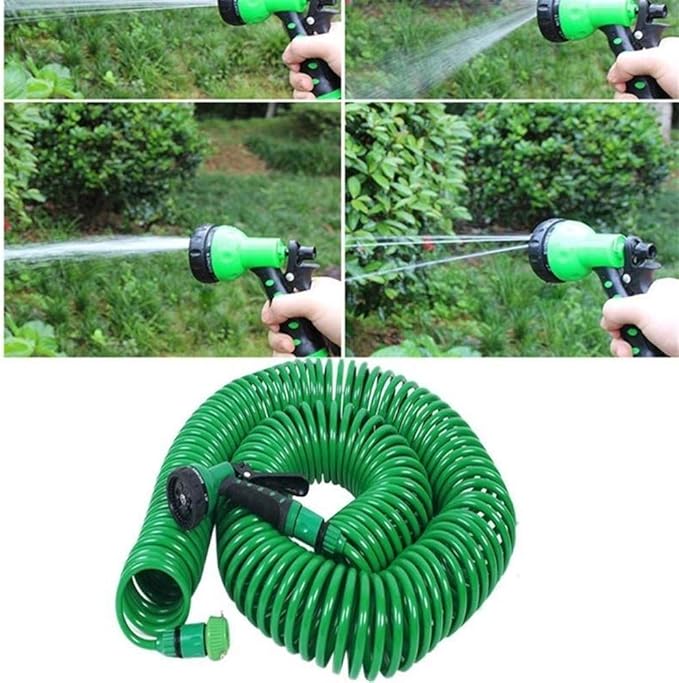 30 Metre Spiral Hortum + 4 Fonksiyonlu Özel Sulama Tabancası (5563) #3