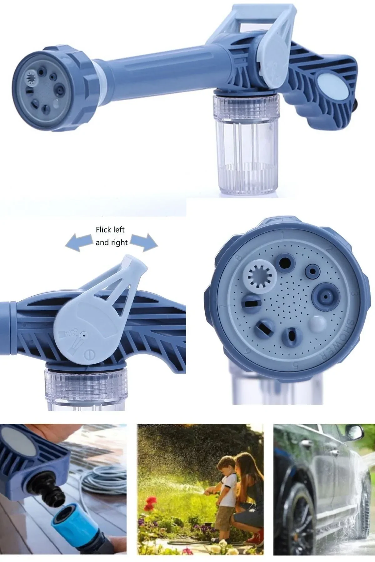 Hochdruck-Spritzpistole mit Waschmittelschacht für Autos und Gärten (5563) #3
