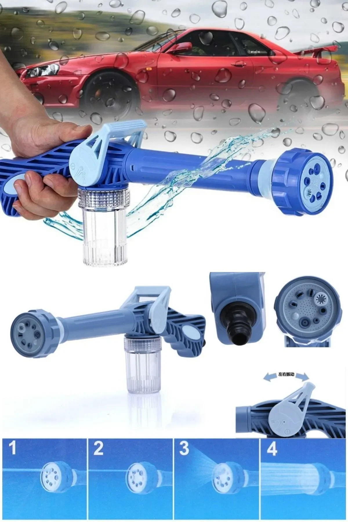 Hochdruck-Spritzpistole mit Waschmittelschacht für Autos und Gärten (5563) #5