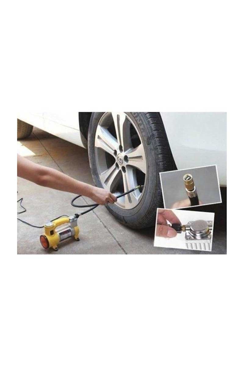 Metal Gövdeli ve Işıklı Mini Araç Hava Kompresörü (5563) #3