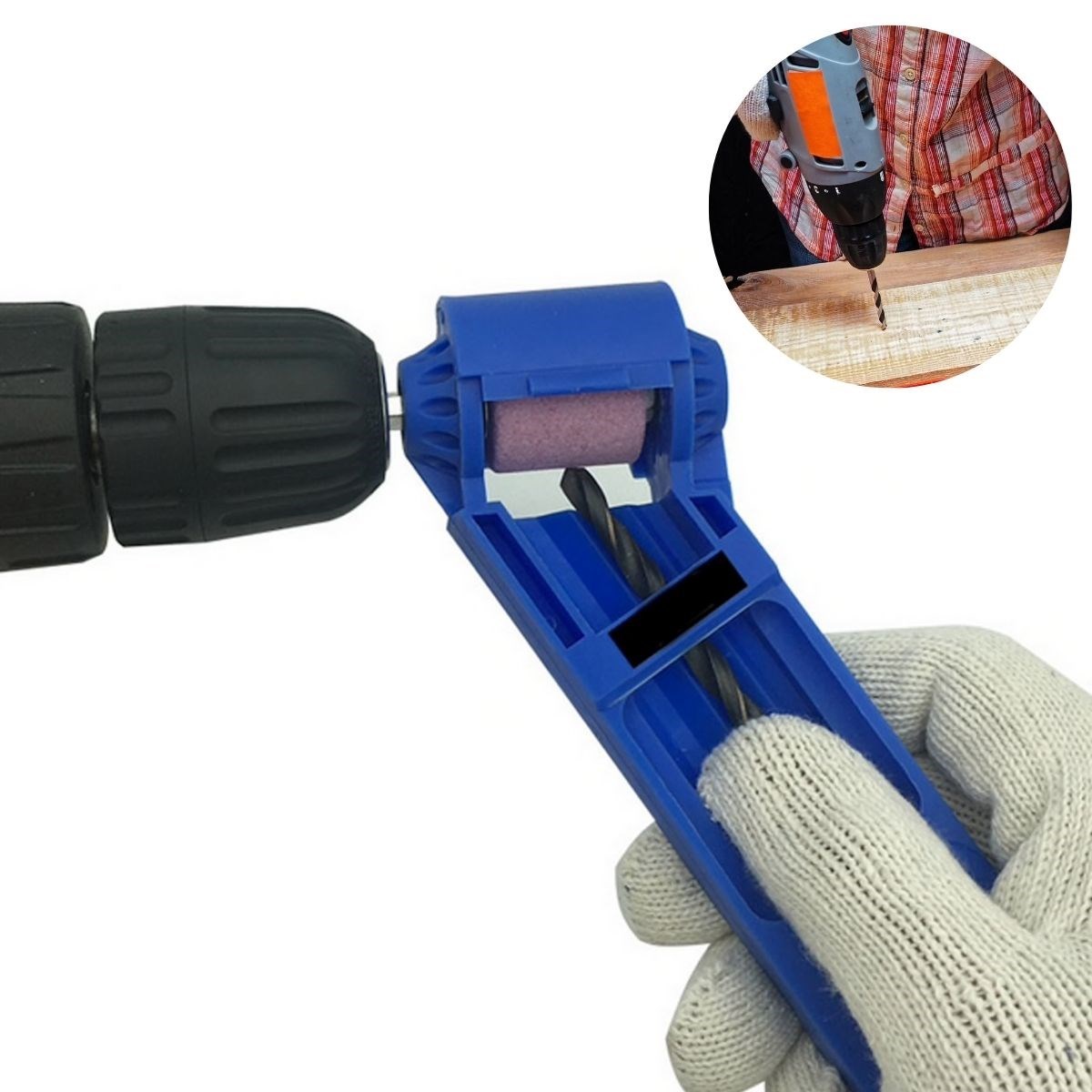 Taşınabilir Kullanımı Kolay Hafif Matkap Ucu Bileyici Matkap