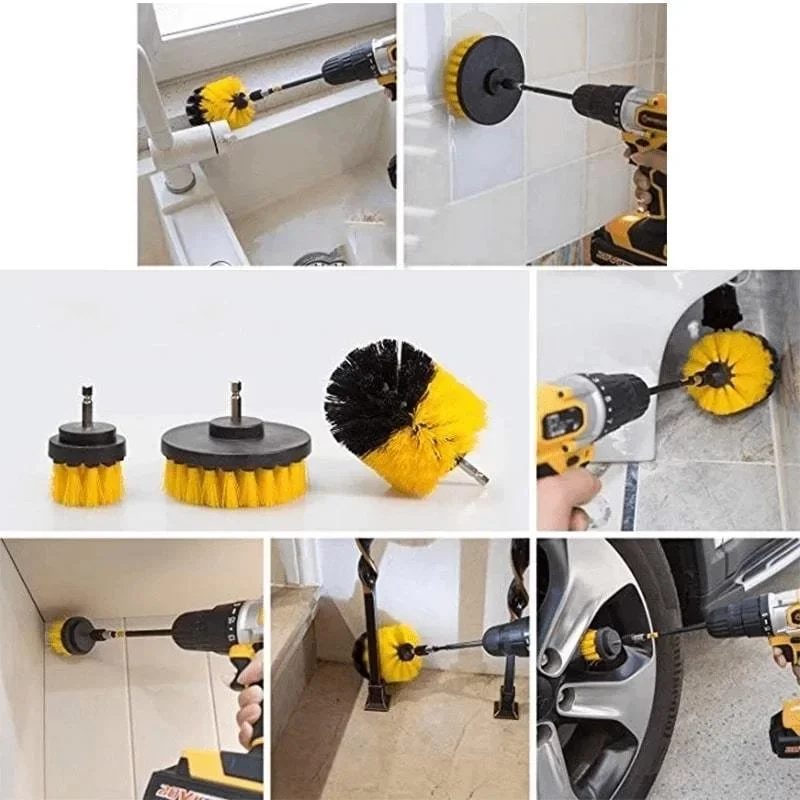 Matkap Ucuna Takılan 3&amp;apos;lü Fırça Temizlik Seti (5563) #5