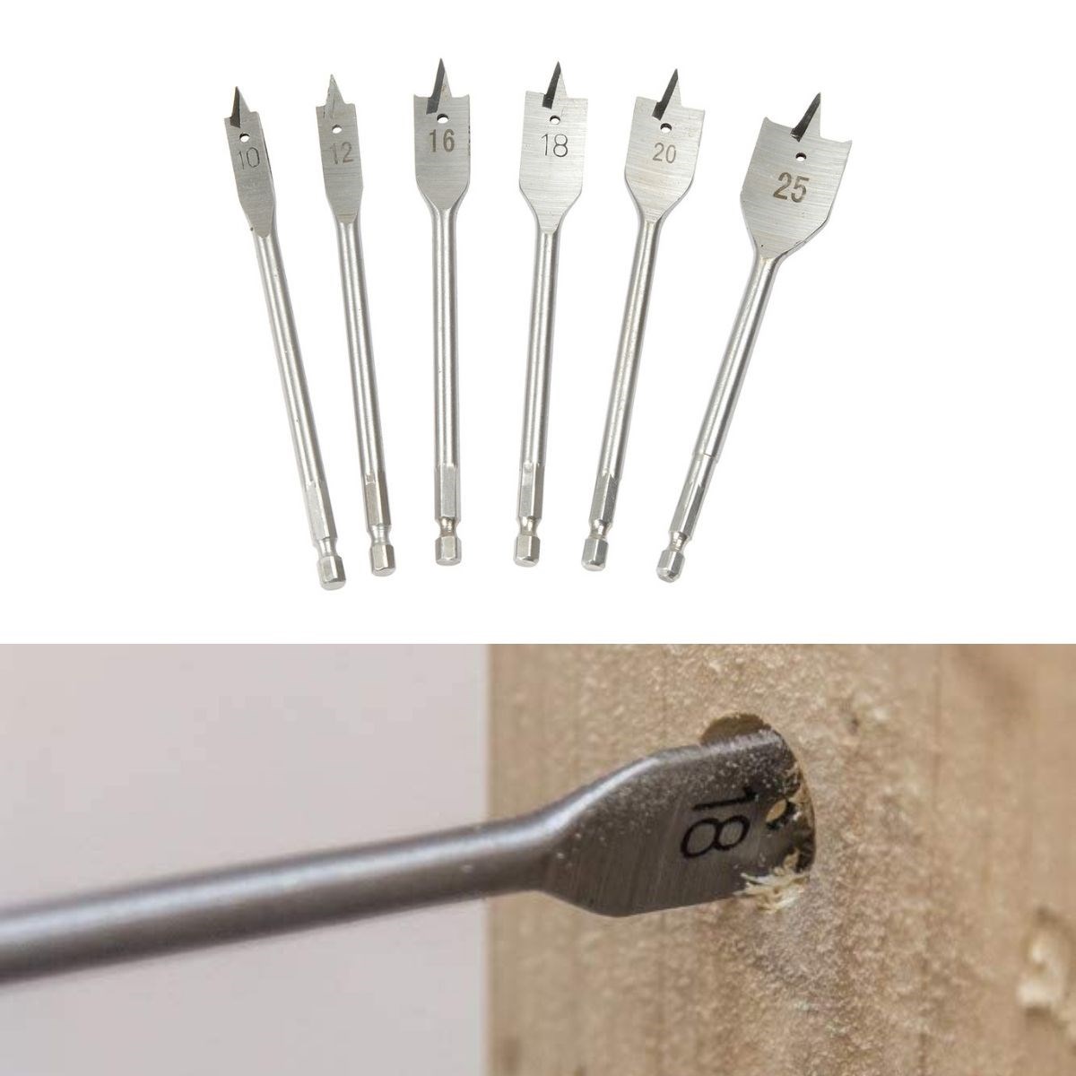 6 Parça Tahta Ahşap Oyma Yaprak Matkap Ucu Seti (5563)