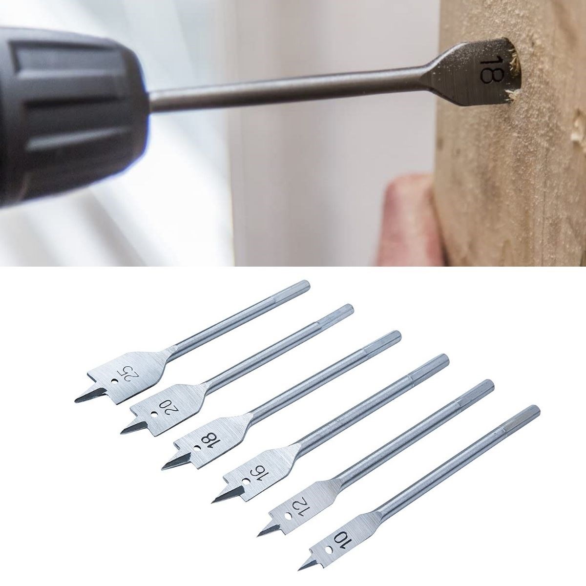 6 Parça Tahta Ahşap Oyma Yaprak Matkap Ucu Seti (5563) #4