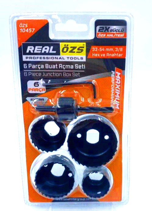 6 PARÇA  BUAT AÇMA PANÇ SETİ 38-54MM- 3/8 HEX - ANAHTAR (556