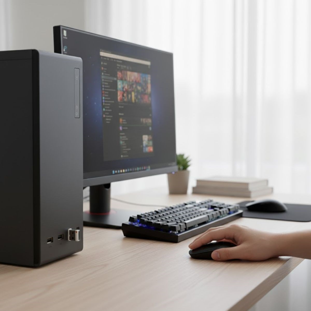 Siyah Renkli Ergonomik Sessiz Kablosuz Mouse – USB Alıcılı, Ofis ve Oyun İçin Konforlu Bilgisayar Faresi MS6310 (5563) #2