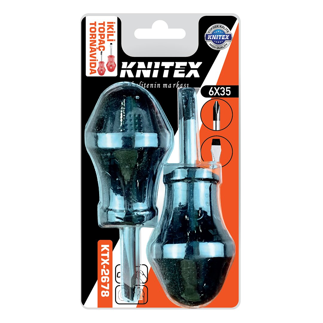 2PCS - STAR-FLAT BALL SCREWDRIVER SET 6X35 (5563)