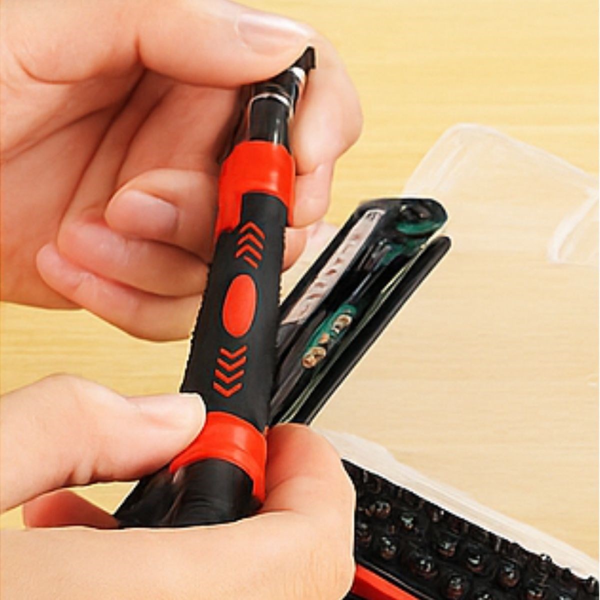 Çok Fonksiyonlu Manyetik Uçlu 52&amp;apos;si 1 Arada 42 Uçlu Saatçi Tornavida Seti (5563) #5