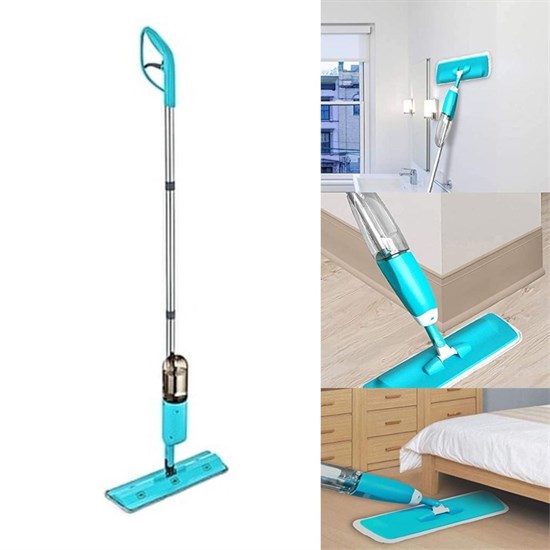 Rotating Head Spray Mop with Water Tank for Parquet, Wood &
