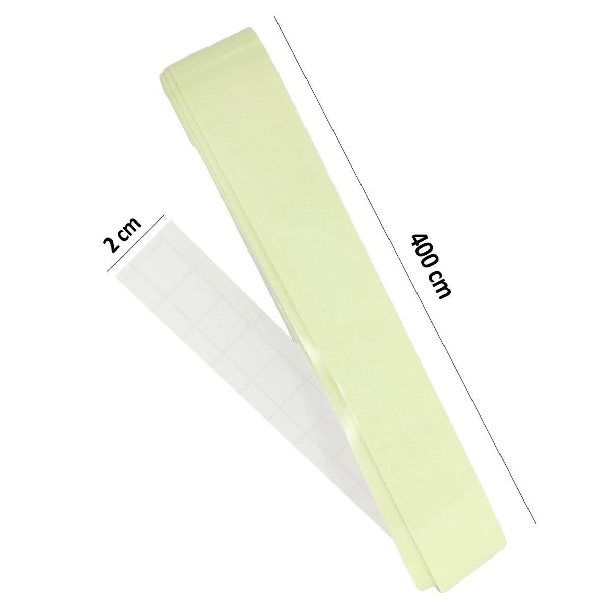 Karanlıkta Işık Veren Yansıyan 4 Metre Fosforlu Yeşil Şerit Bant (5563) #4