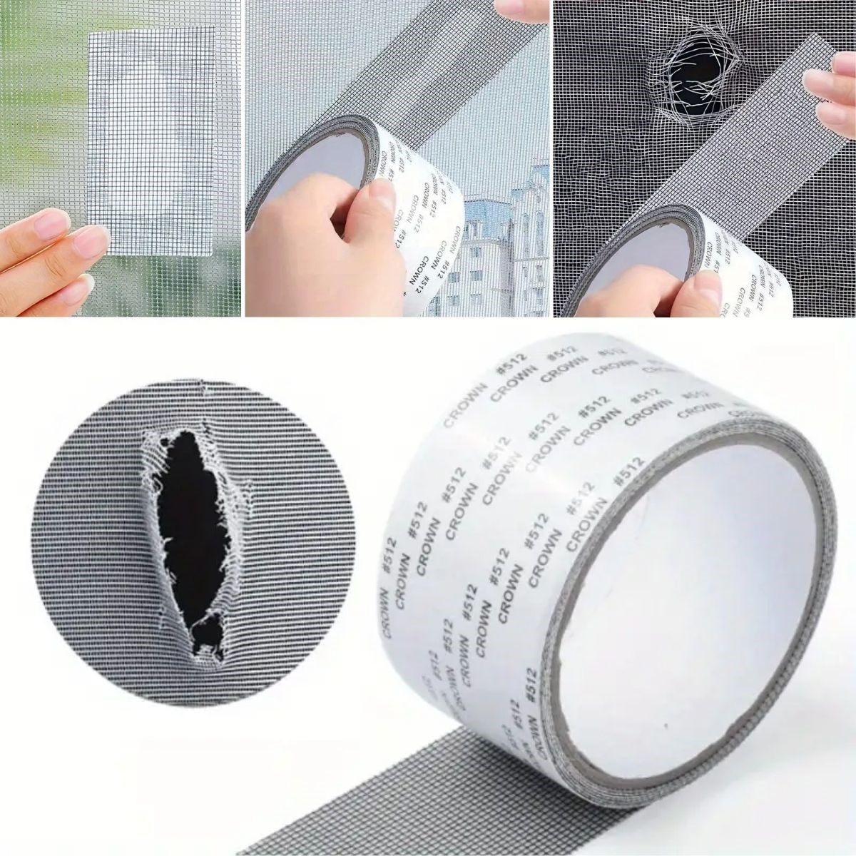 Strong Adhesive Window Repair Tape, Insect Prevention Patch 2m x 5cm (5563) #3