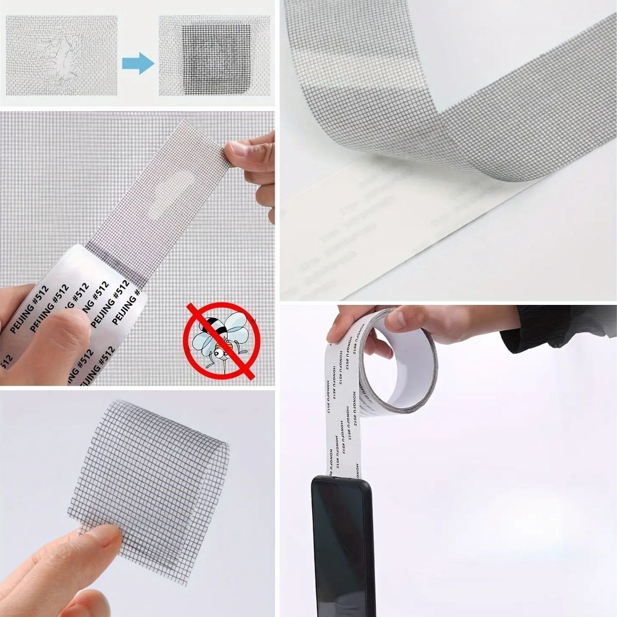 Strong Adhesive Window Repair Tape, Insect Prevention Patch 2m x 5cm (5563) #5