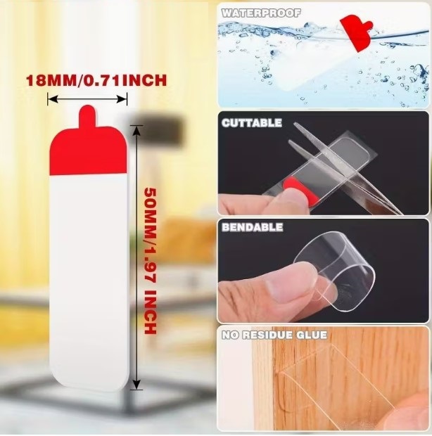 60 Parça Kolay Açılır Güçlü Çift Taraflı Bant 18mm*50mm (5563) #2