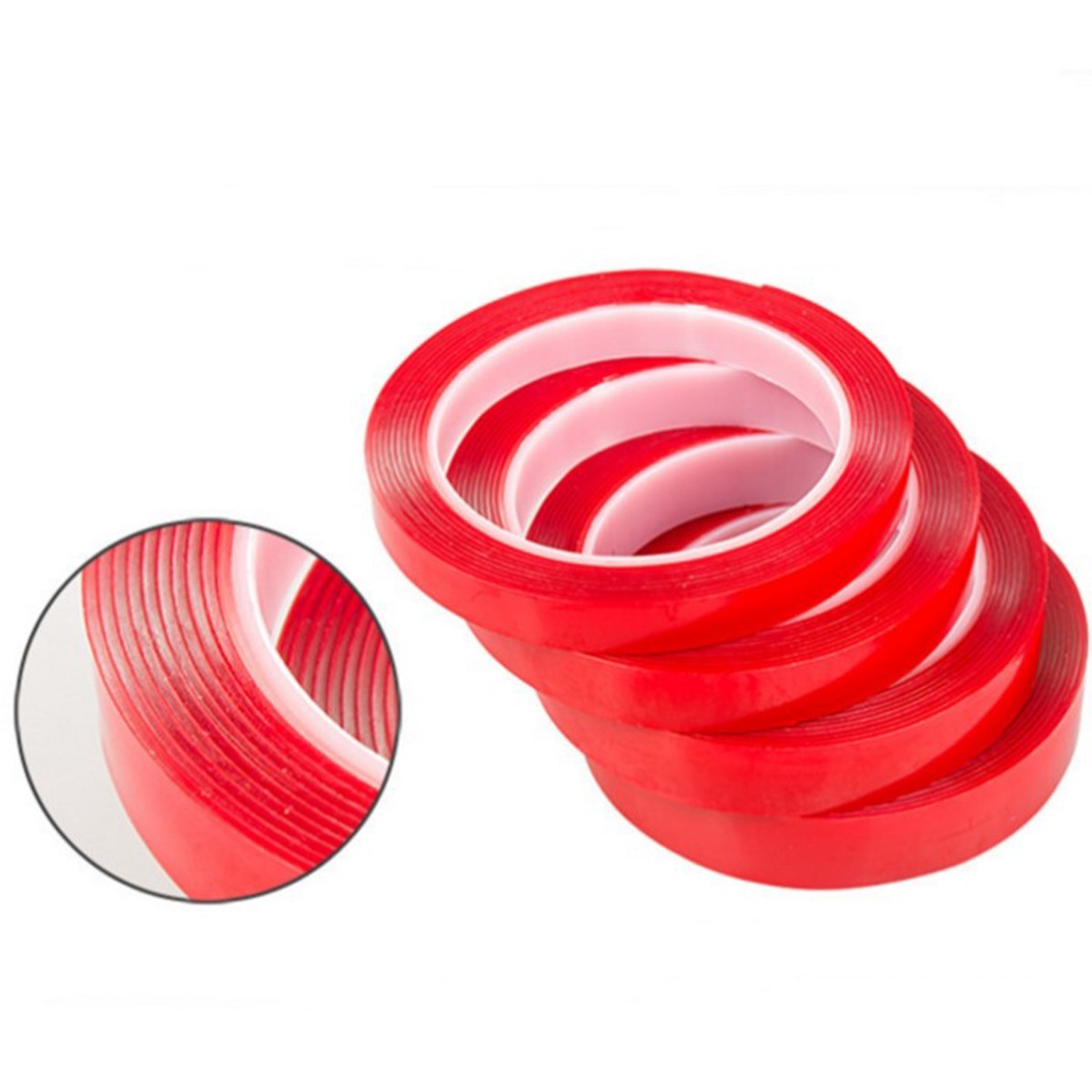 2 Metre Güçlü Yapışkanlı Çift Taraflı Slikon Pratik Şeffaf Bant (5563) #3