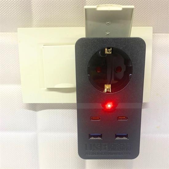 Heat-Resistant Thermal Overload Protected Power Strip with USB & TYPE-C Ports (5563) #2