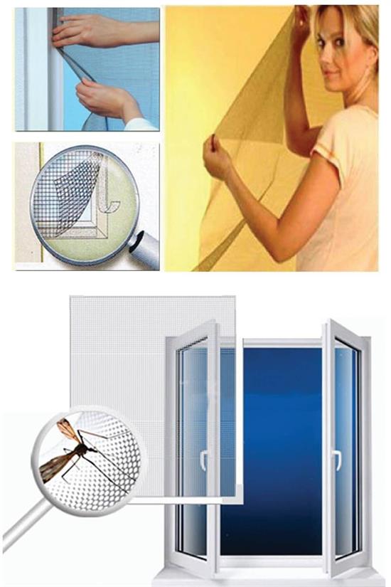 Tüm Cam Pencere Kapılara Uyumlu Tek Kanat Pencere Sinekliği (5563) #4