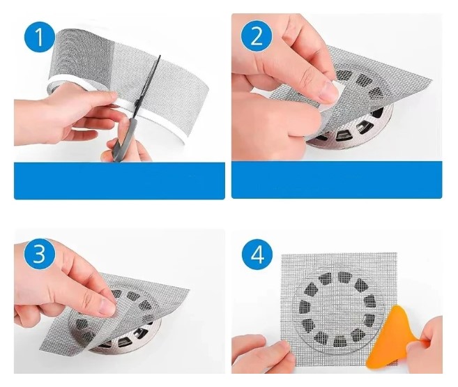 Universelles Abflusssieb und Fliegengitter Reparaturset 10 cm × 4 m (5563) #4