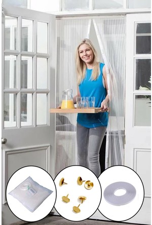 Mıknatıslı Kapı Sinekliği Tül Perde 105 x 205 cm (5563)