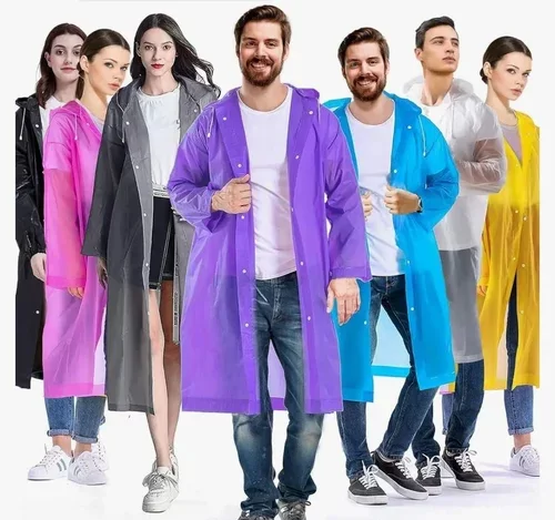 Kadın Erkek Yağmurluk Kapüşonlu Çıtçıtlı Eva Raincoat (5563)