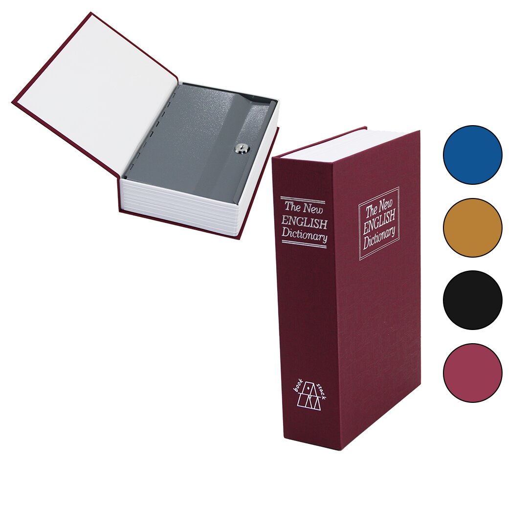 BÜYÜK=240X155X55MM KİTAP MODELİ KİLİTLİ KASA - KUMBARA (5563