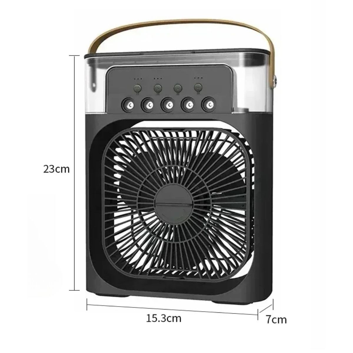 Taşınabilir 3 Farklı Mod Ayarlı 7 Farklı Led Işıklı Sulu Soğutmalı Taşınabilir Masaüstü USB Fan Vantilatör (5563) #4