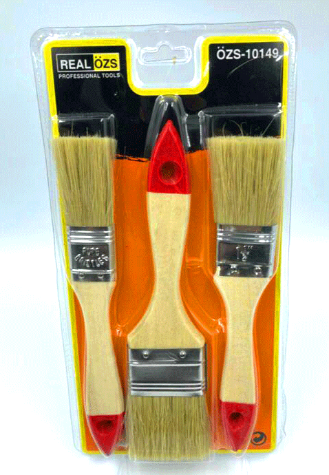 3-Piece Paint Cutting Brush Set No-1, 1.5, 2 (5563)