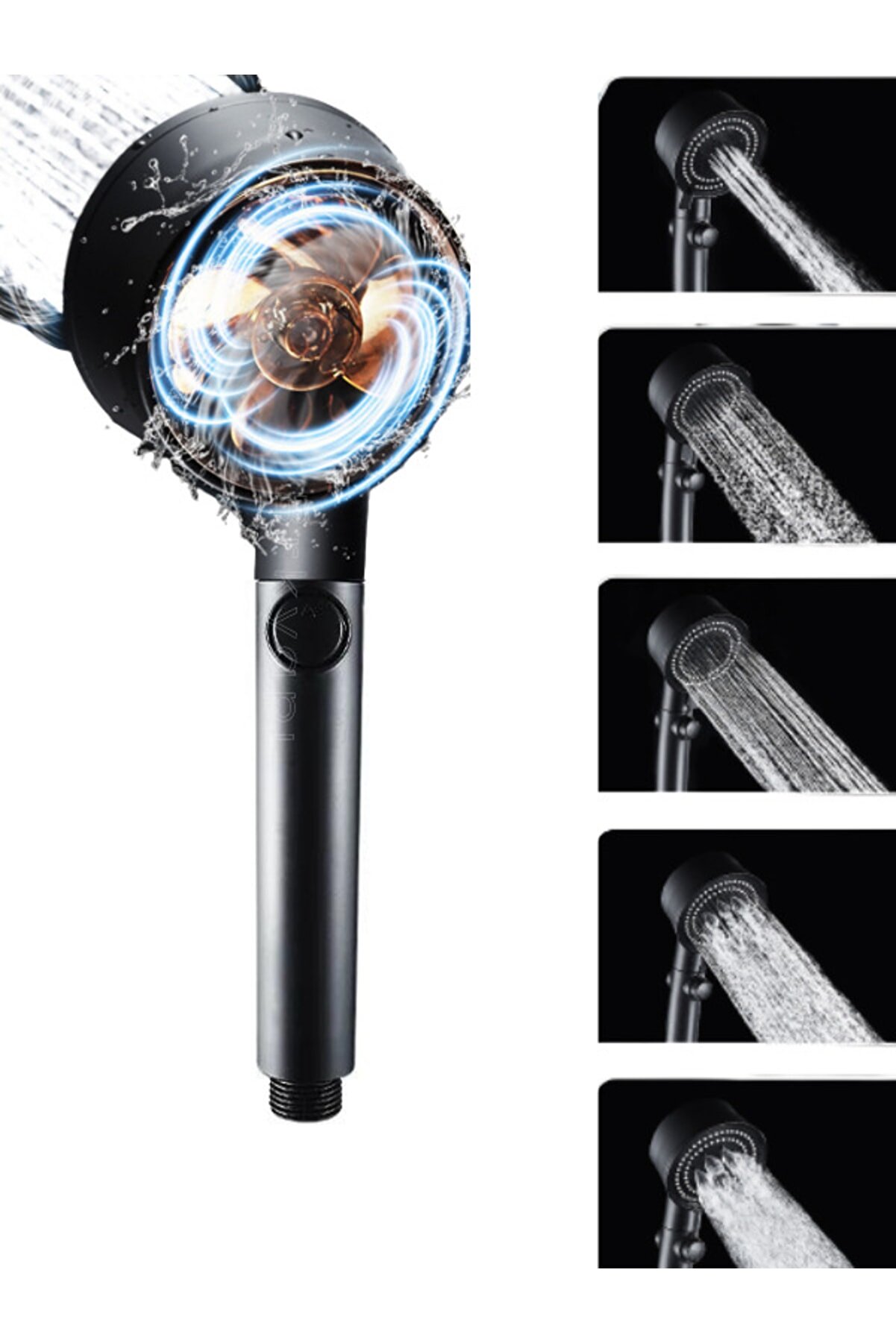 Turbocharged Shower Head with 5 Modes & Cooling Fan Design #4